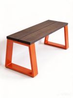 Ensemble de table et bancs d'extérieur en acier inoxydable pour cour, jardin, balcon, terrasse, mobilier de loisirs pour gîtes