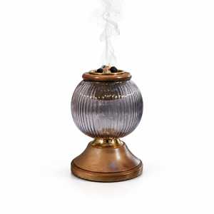 <b>Wooden</b> & Glass Incense Burner for <b>Temple</b> Decoration Meditation Yoga Studio and Premium Spiritual Home Accessories - Product Image 1