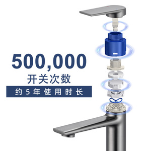 Jboyun Basin Faucet Single Handle Deck Mount Ceramic Valve Core Copper Faucet For Washbasin - Product Image 3