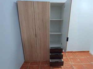 Ensemble de meubles de chambre à coucher en mélamine de style industriel de haute qualité, taille <span class=keywords><strong>king</strong></span>, avec lit <span class=keywords><strong>king</strong></span>, table de chevet, tête de lit et commode - Product Image 5