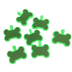 저렴한 가격 QR 코드 인쇄 양면 100% 실리콘 애완 동물 빈 개 목걸이 열쇠 고리 ID 이름 태그 - Product Image 2