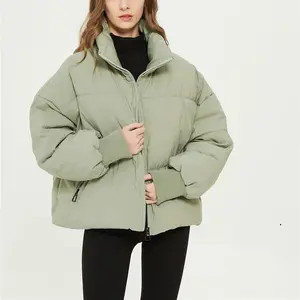 Passen Sie Design und Logo Damen Polsterung Winter gepolsterte Puffer Hybrid Jacke für Frauen Hohe Qualität