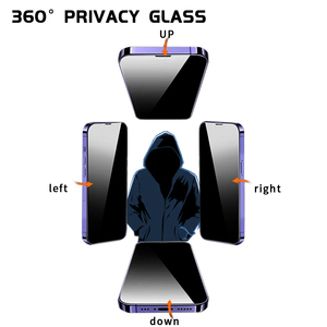 360 Degree Four Way Privacy Security Anti Fingerprint Tempered Protective Film <strong>Screen</strong> <strong>Protector</strong> Suitablefor <strong>iPhone</strong> 16 15 14 13 - Product Image 4