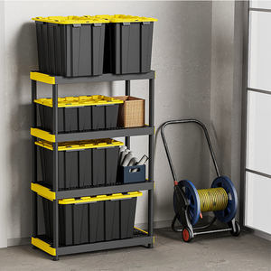 80l Zware Stapelbare <span class=keywords><strong>Plastic</strong></span> Opberggereedschapskist Met Scharnierend Deksel - Product Image 1