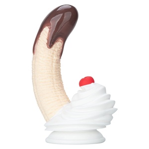 Dildo banane avec ventouse 184 mm à 228 mm, en silicone liquide réaliste, forme crème glacée, masseur point G pour femmes - Product Image 1