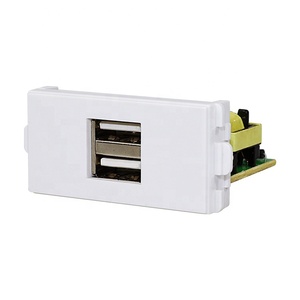 Plaque murale en fonte blanche 48x24mm avec double interface USB et <span class=keywords><strong>module</strong></span> de charge <span class=keywords><strong>sans</strong></span> <span class=keywords><strong>fil</strong></span> pour la recharge des appareils - Product Image 5