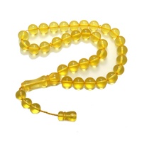 Prix compétitif Tailles multiples Religieux Jaune Rond 33 Perles Chine Perles de prière avec insectes Perles en résine Fourmis Chapelet