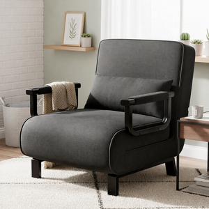 Sillón Cama 3 en 1 Convertible Plegable Color Gris Carbón, Sofá Cama para Invitados, Sessel mit Schlaffunktion, Envío Rápido en la UE - Product Image 1