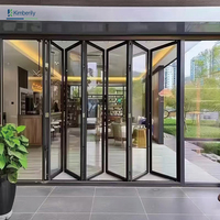 WFKimberley Série 40 Porte pliante pliable tout aluminium Balcon de villas extérieures en verre trempé isolé à grand espace