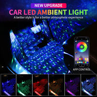 Vente en gros de lumière LED RVB décorative pour les étoiles, lampe d'ambiance romantique pour les pieds intérieurs avec prise DC 12V USB, accessoires d'éclairage de voiture