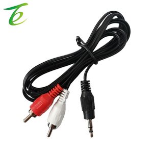 1.2 metre 3.5mm çift ses çifti çift lotus 1-to-2 RCA adaptör kablosu ses sinyal kablosu 1-minute 2 3.5mm 2-lotus - Product Image 1
