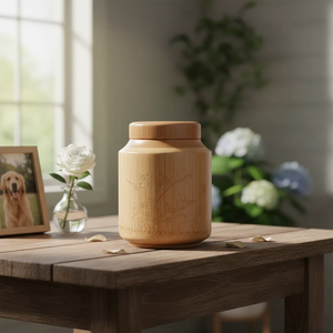 กล่องใส่โกศไม้ไผ่ย่อยสลายได้ตามสั่งเป็นมิตรกับสิ่งแวดล้อมพร้อมที่เก็บขี้เถ้าจากมนุษย์สำหรับสัตว์เลี้ยง - Product Image 6