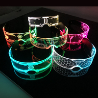 Lunettes lumineuses LED colorées originales, avec lumières néon clignotantes pour la décoration de soirées dansantes en boîte de nuit, en acrylique durable
