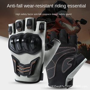 Yüksek kaliteli yarım parmak bisiklet eldiveni nefes aşınmaya dayanıklı kaymaz anti-sonbahar eldiven Motor döngüsü eldiven - Product Image 5