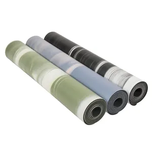 Thấp Carbon Đồng Bằng Màu Đỏ Tự Nhiên Thực Sự Du Lịch Cao Su Mandala Tập Thể Dục Yoga Mat Set, 4 Mét Xanh Pu Cao Su Tự Nhiên Du Lịch Yoga Mat