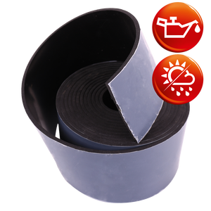 CR negro 65Sh rollos autoadhesivos de un lado 1 mm 30 mm x 10 m - Product Image 1