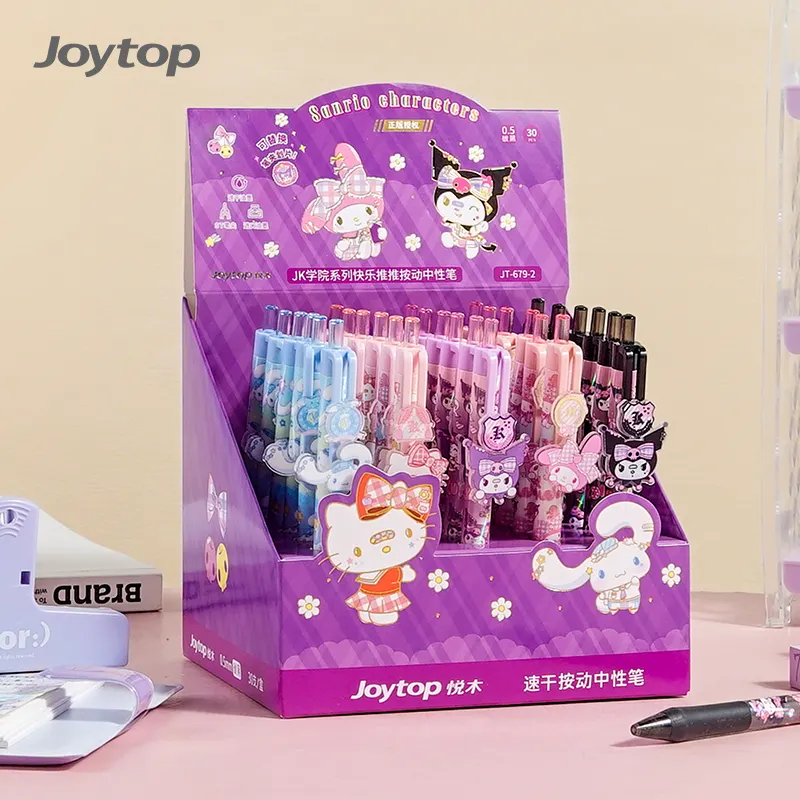 Joytop Sr 679-2 Groothandel Sanrio Jk Academie Schattige School Pennen Pers Gel Pen Display Doos Stationair