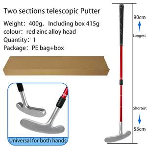 आउटडोर गोल्फ अभ्यास टेलीस्कोपिक पटर धातु सिर प्रशिक्षण सहायता के साथ - Product Image 4