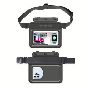 Nueva Bolsa Impermeable para Teléfono, para Deportes al Aire Libre, IPX8, Negra, de PVC Transparente, para Nadar, Ligera, para Correr, con Cinturón - Product Image 1