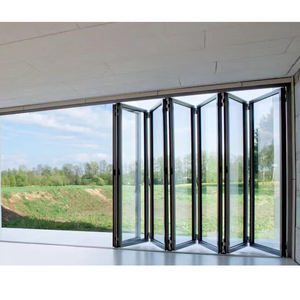 Service personnalisé Murs de verre pliants extérieurs Portes pliantes patio en verre Portes pliantes en aluminium Portes pliantes en verre accordéon - Product Image 1