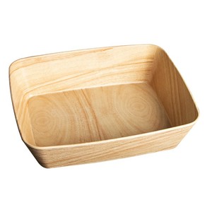 Plato Rectangular con Diseño de Madera Sintética, Plato Cuadrado para Servir Comida para Llevar, para Uso en Hoteles, Cafeterías y Salones de Té - Product Image 5