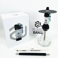 Chicha arabe style Flash Bang, ensemble de bar en forme de grenade blanche avec bouteille en verre finition miroir