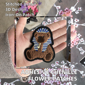 แผ่นปะผ้า 3 มิติ แบบรีดติด ลายปักรูปหัวใจ/ดอกไม้ พร้อมประดับเลื่อม สำหรับหมวก กระเป๋า รองเท้า - Product Image 2