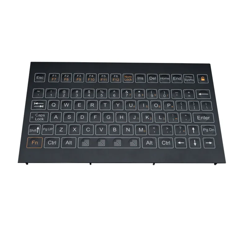 81 Keys Panel Mount Industrial Membrane Keyboard OMRON Switch Technology