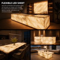 Feuille LED Flexible Dimmable 24V avec CRI90 & IP54 pour Rétroéclairage de Marbre Onyx, Panneau Découpable pour Plans de Travail, Murs et Plafonds