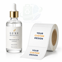 Étiquettes d'expédition thermiques en vrac, écologiques, anti-contrefaçon, avec logo 3D et code-barres, pour emballages de cosmétiques et de parfums, tailles personnalisées
