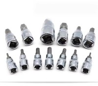 Ensemble d'outils de réparation pour clé à cliquet hexagonale en acier au chrome-vanadium, 13 pièces