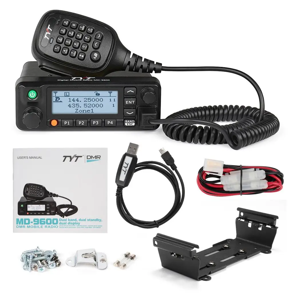 TYT Vhf Uhf Dualband DMR 1000 Kanäle MD-9600 Zwei-Wege-Autoradio kompatibel mit Motor bo Tier I & II