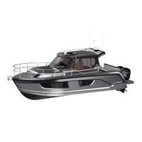 Bateau de Pêche Sportive de 9m à Console Centrale avec Moteur, 8 Passagers, Yacht de Luxe Chinois en Aluminium