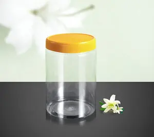 1000Ml Vòng Nhựa Jar Với PP/Nhôm Vít Cap Hoặc Dễ Dàng Mở Nắp