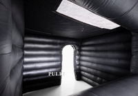 Stand de crème glacée gonflable portable populaire tente de voiture à manger kiosque de nourriture pop-up kiosque de voiture à manger avec lumières LED pour la promotion des annonces