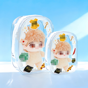 10cm PVC không thấm nước dây kéo búp bê hiển thị túi Nhật Bản phim hoạt hình sưu tập bảo vệ trường hợp mini mù hộp Thực Hiện Di động rõ ràng - Product Image 1