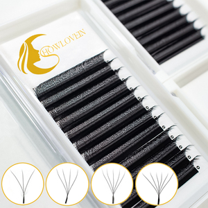 Ресницы 3D 4D 5D 6D Clover, U-образные, YY, W-образные, узкие, 4D Clover для наращивания, под собственной торговой маркой - Product Image 1