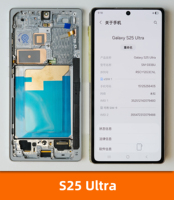 Layar LCD Asli untuk Samsung Galaxy S25 Ultra 5G S938B Pantalla Touch Screen Digitizer Display Assembly dengan Frame