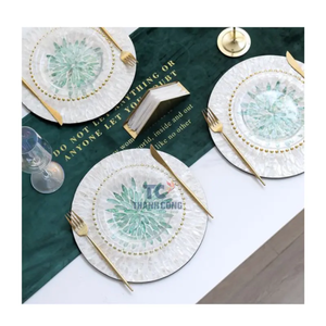 ถาดทรงกลมทำด้วยมือหลากสีทำด้วยมือถาดเปลือกหอยมุกสำหรับตกแต่งใหม่ - Product Image 2