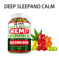 Supplément de relaxation naturelle gommeuse de chanvre de marque de distributeur d'ODM/OEM et de calme de sommeil bon pour la santé,