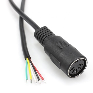 Câble <span class=keywords><strong>MIDI</strong></span> DIN femelle <span class=keywords><strong>5</strong></span> <span class=keywords><strong>broches</strong></span> personnalisable vers fil nu, connecteurs à âme en cuivre sans oxygène pour studio - Product Image 1