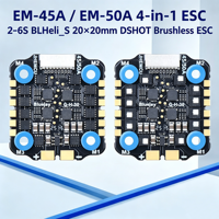ESC Brushless 4in1 JHEMCU EM-45A EM-50A BlueJay Firmware 2-6S 20x20mm M4 DSHOT untuk Drone FPV Racing Freestyle