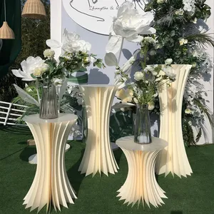 DG006 gros fournitures de mariage décoration pliant papier irisé stand route plomb fête déco