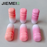 Jiemei Nouveau Tube de Brillant à Lèvres 4ML Couleur Dégradée, Contenant Vide pour Rouge à Lèvres Liquide, Bouteille Cosmétique en Gros pour Huile à Lèvres avec Grande Brosse