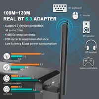 Nouveau Dongle sans fil antenne 4dBi Bt 5.3 pour Pc Portable adaptateur USB externe 100m
