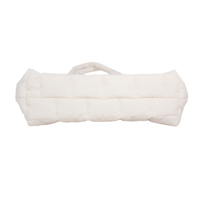 Sac à main fourre-tout à bandoulière matelassé de luxe sac à main personnalisé pour femmes grand sac à bandoulière en coton à fermeture magnétique en polyester pelucheux noir