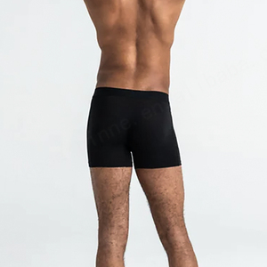 Calzoncillos de hombre de algodón con logotipo personalizado de fábrica al por mayor, calzoncillos bóxer de punto lisos cómodos de alta calidad para hombre - Product Image 5