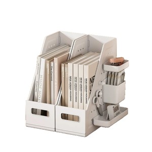 <b>Desktop</b> Book Organizer Folding Bookshelf 1 Layer Rectangle Standing Type For Books Office Storage Minimalist Design - Product Image 1