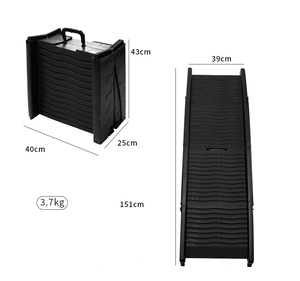 समायोज्य ऊंचाई इको प्लास्टिक पोर्टेबल कुत्ते कार रैंप-वाटरप्रूफ वॉशबल-पालतू यात्रा के लिए एंटी-स्लिप सतह फोल्डेबल डिजाइन - Product Image 3