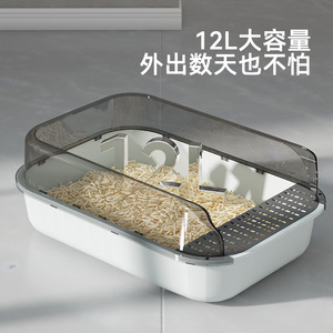 Extra-<b>large</b> semi-enclosed cat litter <b>box</b>, splash-proof cat litter <b>box</b>, super <b>large</b> cat litter <b>box</b>, wholesale cat litter scoop. - Product Image 2